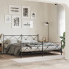 Cabeceira de cama 200 cm metal preto 3