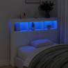 Cabecero de cama con LED blanco 120x17x102 cm 4