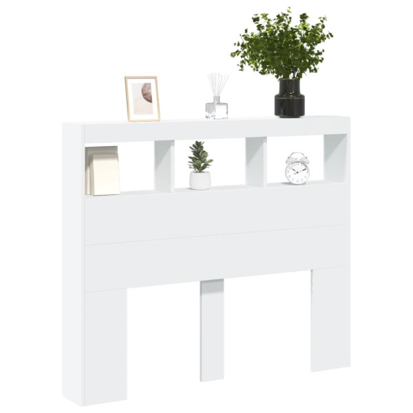 Cabecero de cama con LED blanco 120x17x102 cm M 5