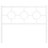 Cabeceira de cama 107 cm metal branco 3