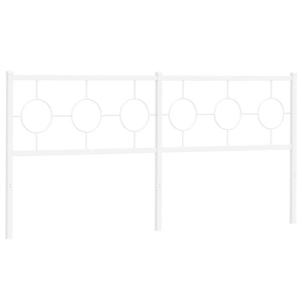 Cabecero de metal blanco 180 cm M 4