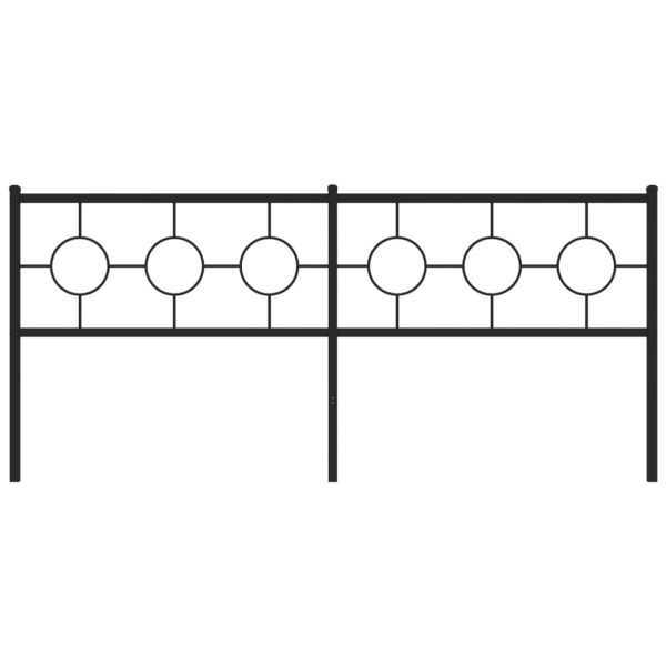 Cabeceira de cama 193 cm metal preto M 3