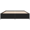 Estructura de cama madera de ingeniería y metal negro 120x200cm 4