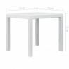 Mesa de jardim 79x79x72 cm plástico branco com aspeto de vime 5