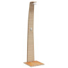 Ducha de exterior ratán PE y madera acacia beige 55x60x224 cm 2
