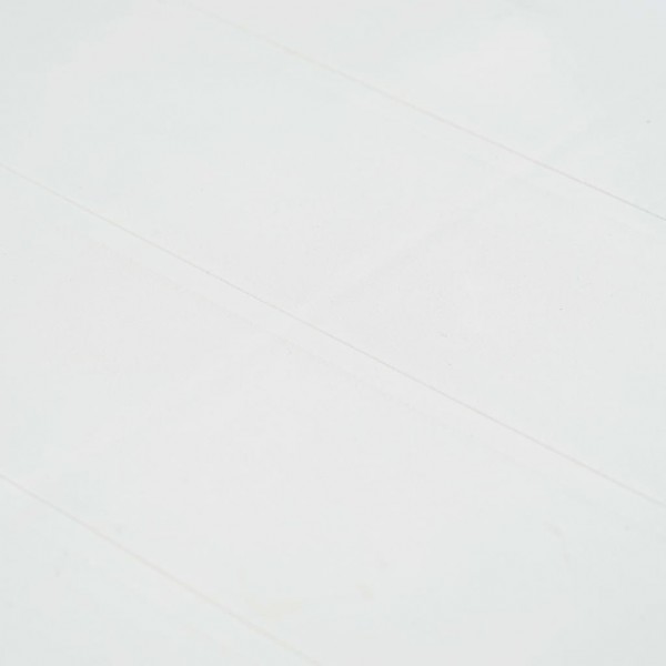 Mesa de jardín plástico aspecto de ratán blanco 220x90x72 cm M 2