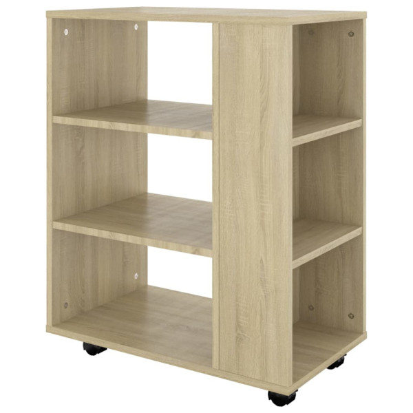 Armario con ruedas madera contrachapada roble Sonoma 60x35x75cm M 5