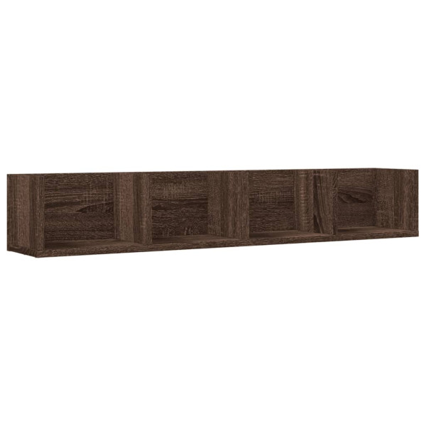 Mueble de pared madera de ingeniería marrón roble 99x18x16.5 cm M 2