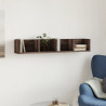 Mueble de pared madera de ingeniería marrón roble 99x18x16.5 cm 3