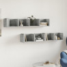 Muebles de pared 2 unidades gris hormigón 99x18x16.5 cm 3