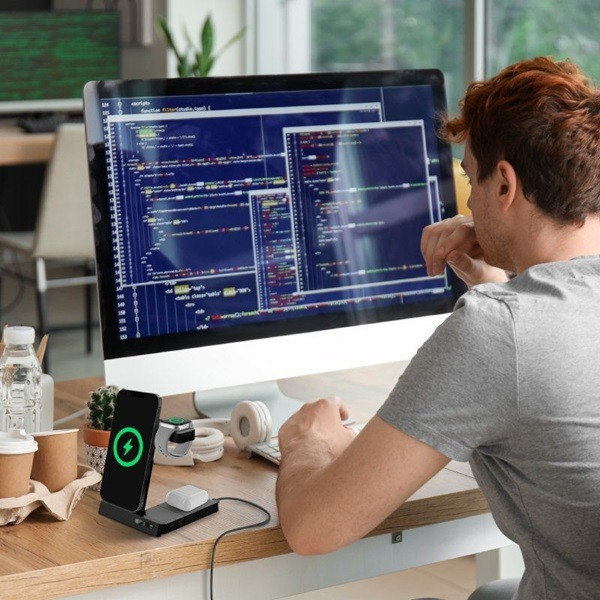 Cargador inalámbrico Muvit MCWIR0011 20W negro M 4