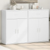 Aparadores 2 pcs 60x30x84 cm derivados de madeira branco 1