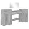Juego de tocador de 4 piezas madera de ingeniería gris Sonoma 2