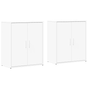 Aparadores 2 pcs 60x31x70 cm derivados de madeira branco H