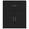 Aparador de madera de ingeniería 2 uds negro 60x31x70 cm 5