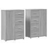 Aparadores 2 uds madera de ingeniería gris Sonoma 60x31x84 cm 2