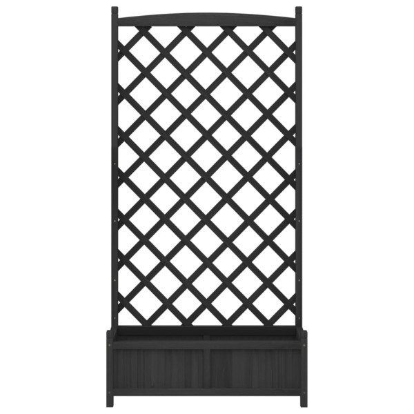 Jardinera con enrejado madera maciza de abeto negro M 4