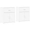 Aparadores 2 pcs 60x31x70 cm derivados de madeira branco 2