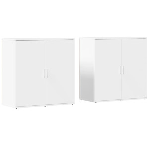 Aparadores 2 pcs 79x38x80 cm derivados de madeira branco H