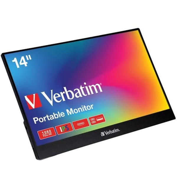 Monitor portátil verbatim pm-14 14'/ full hd/ multimedia/ negro M 3
