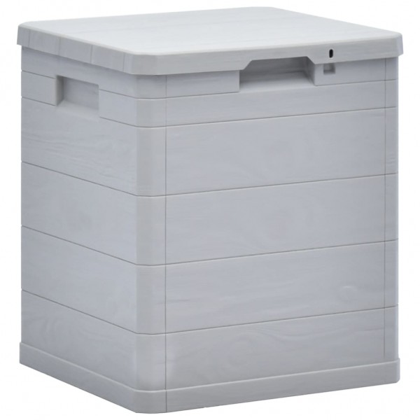 Caja de almacenamiento de jardín 90 L gris claro D