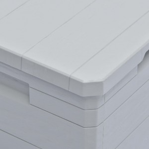 Caja de almacenamiento de jardín 90 L gris claro H