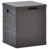 Caja de almacenamiento de jardín 90 L marrón 1