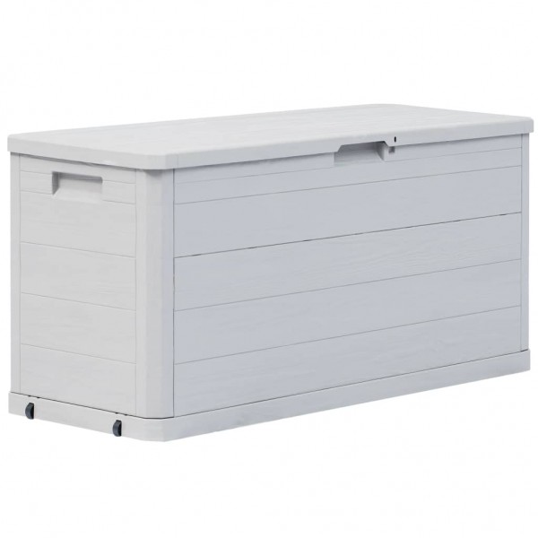 Caja de almacenamiento de jardín 280 L gris claro D
