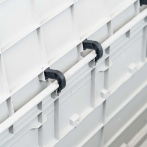 Caja de almacenamiento de jardín 280 L gris claro H