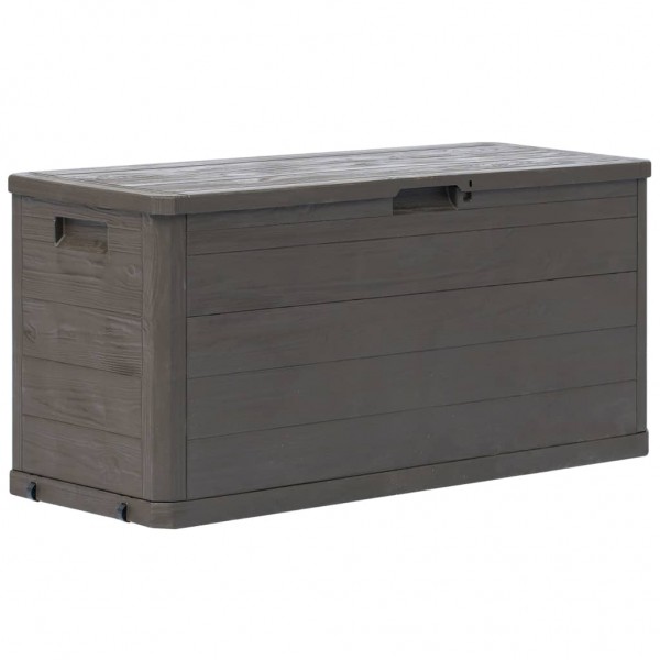Caja de almacenamiento de jardín 280 L marrón D