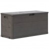 Caja de almacenamiento de jardín 280 L marrón 1