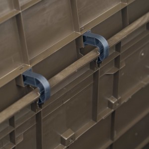 Caixa de arrumação para jardim 280 L castanho H