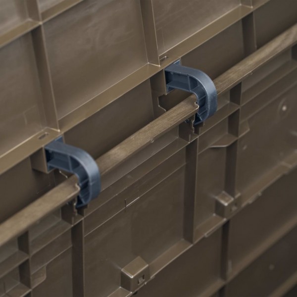 Caja de almacenamiento de jardín 280 L marrón M 2