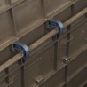 Caja de almacenamiento de jardín 280 L marrón 2