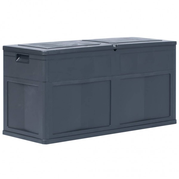 Caja de almacenamiento de jardín 320 L negro D
