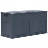 Caja de almacenamiento de jardín 320 L negro 1