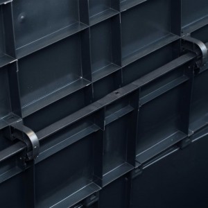 Caixa de arrumação para jardim 320 L preto H