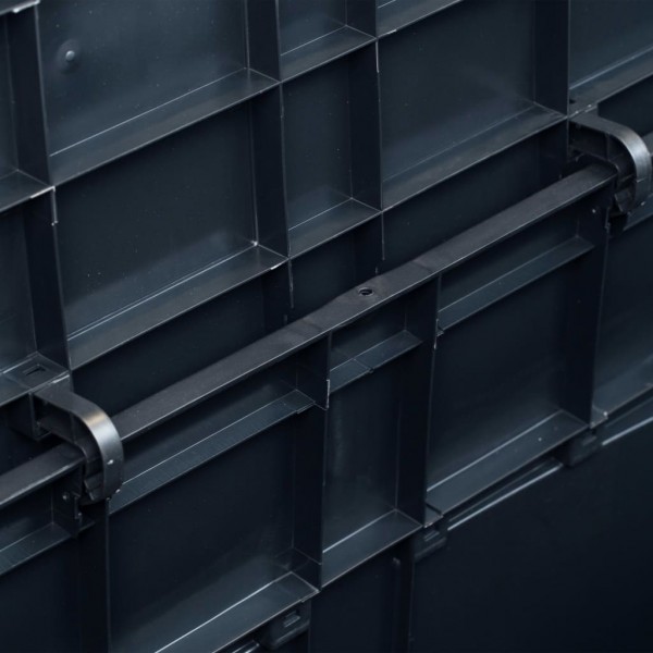 Caja de almacenamiento de jardín 320 L negro M 2