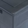 Caixa de arrumação para jardim 320 L preto 3