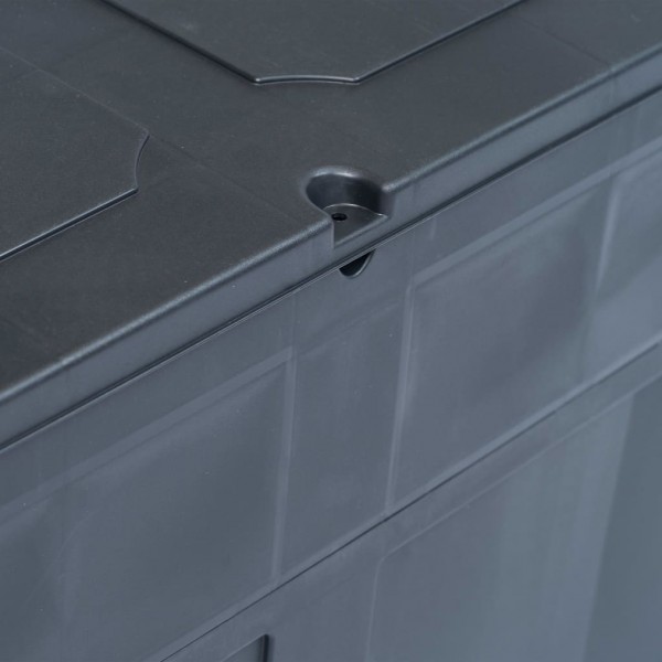 Caja de almacenamiento de jardín 320 L negro M 5