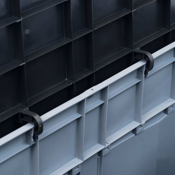 Caja de almacenamiento 320 L gris y negro M 2