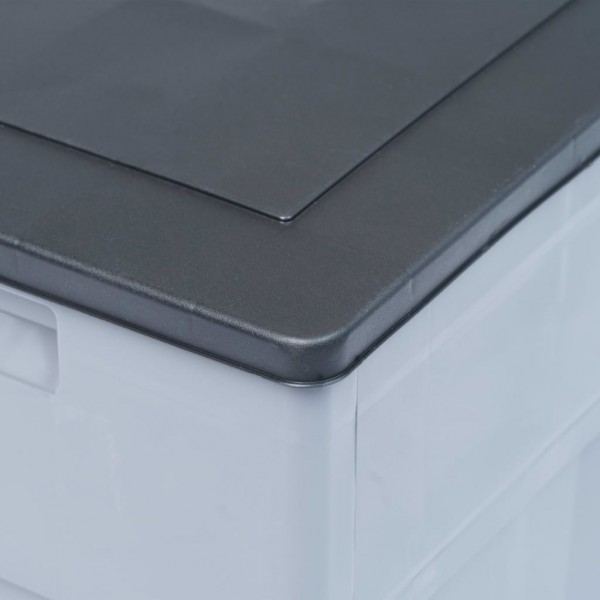 Caja de almacenamiento 320 L gris y negro M 3