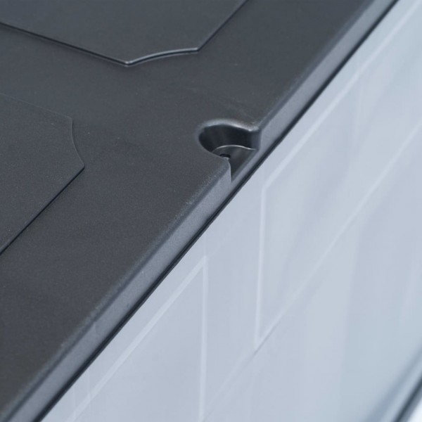 Caja de almacenamiento 320 L gris y negro M 5