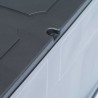 Caixa de arrumação para jardim 320 L cinzento e preto 5