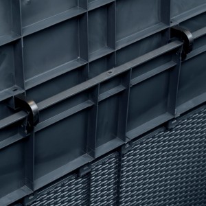 Caja de almacenamiento de jardín 320 L gris antracita H