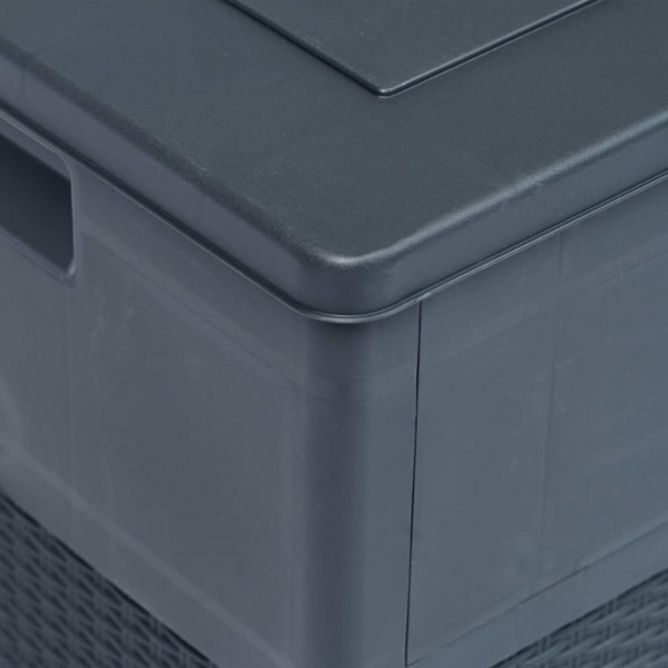 Caja de almacenamiento de jardín 320 L gris antracita M 3
