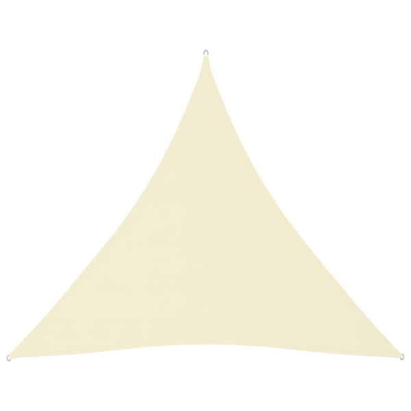 Toldo de vela triangular tela Oxford color crema 6x6x6 m D