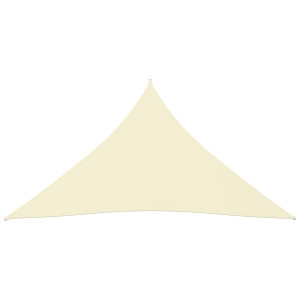 Toldo de vela triangular tela Oxford color crema 6x6x6 m H
