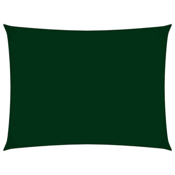Toldo de vela rectangular tela Oxford verde oscuro 2.5x4.5 m D