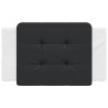 Cabecero de cama acolchado cuero sintético negro y blanco 80 cm 4